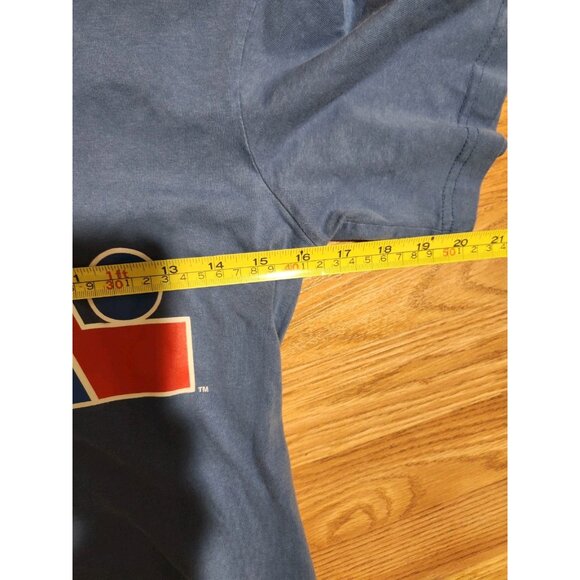 Quebec Nordiques NHL T-Shirt Bulletin Prima Cotton Small Blue Pre-Owned - Picture 9 of 9